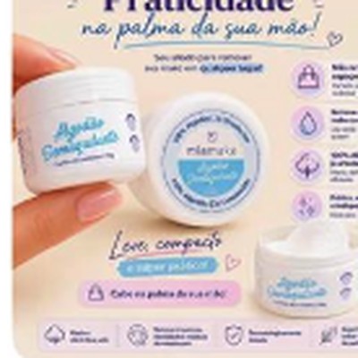 Algodão demaquilante Mia Make em pote portátil